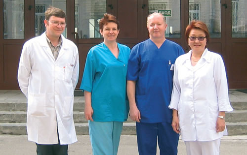 Слева направо: П.Л. Хазан, Л.А. Ходырева, В.И. Редькович, Т.С. Перепанова